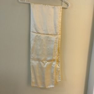 Ivory Satin scarf, wrap, 78x19 inches